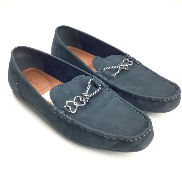 ALDO Lazuri Driving Moccasins Slip On Loafer Shoes Men\'s US 10.5 Blue Leather main image 6